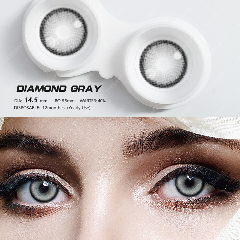 (COD)Sepasang lensa kontak berwarna diameter 14.5MM softlens soflen soflen mata soflen hitam soflen grey soplen murah -fashion style warna mata korea harian color new DIAMOND BROWN