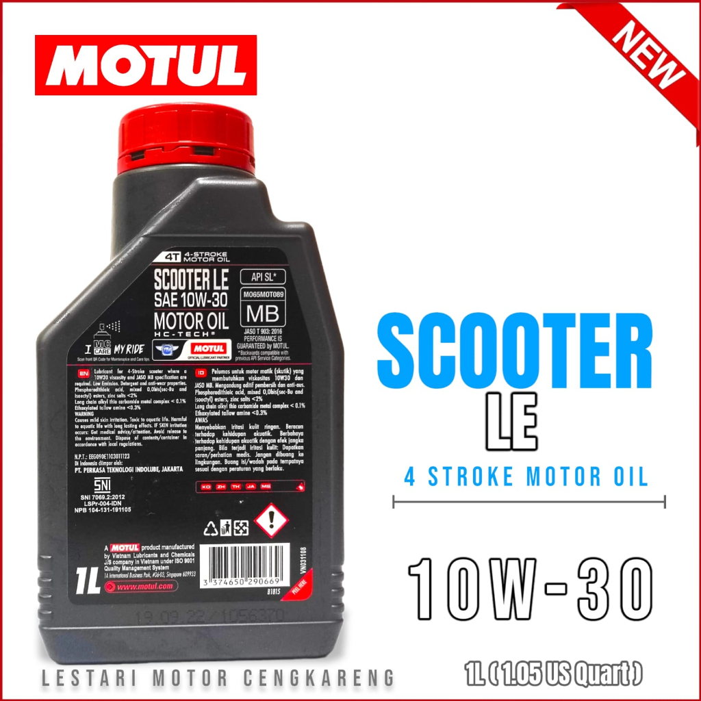 MOTUL Oli Motor SCOOTER LE 4T 10W30 1L