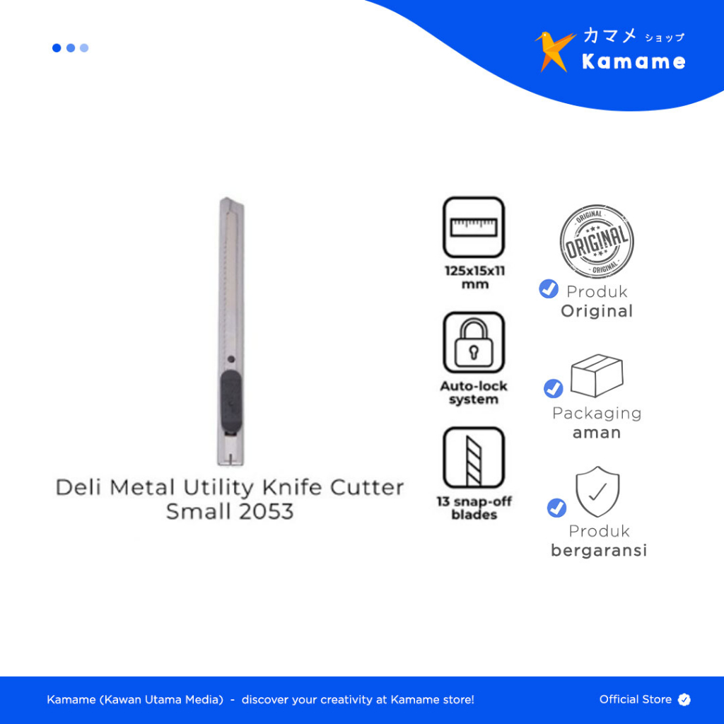 

Deli Cutter - Classic Cutter SK5 Metal Utility Small Silver - 2053 - Kamame