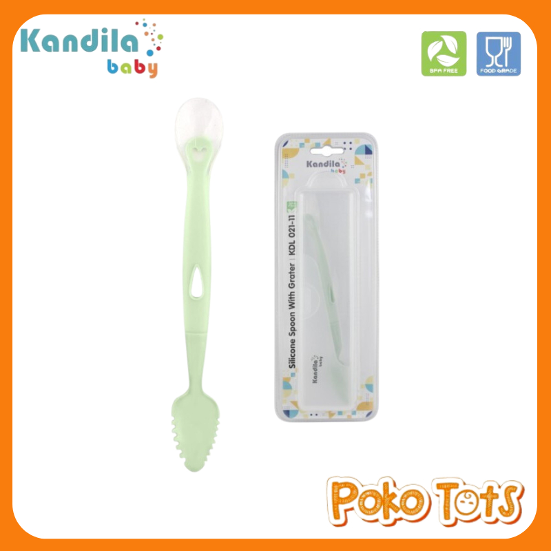 Kandila Baby Silicone Spoon With Grater KDL021-11 Sendok Makan Bayi WHS