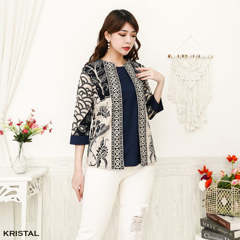 KRISTAL TOP - Atasan Batik Wanita Lengan Panjang