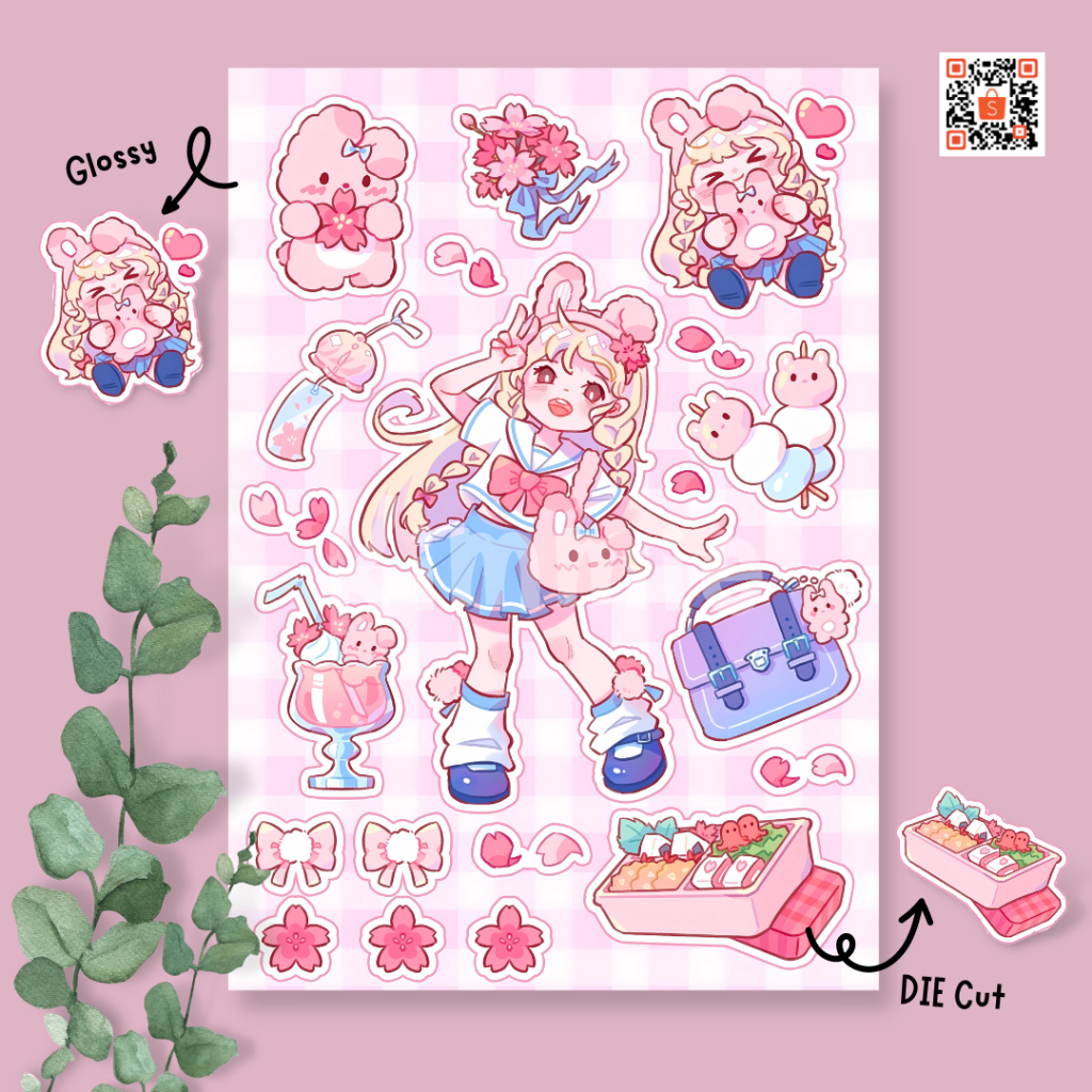 

Cute Pink Girl Anime Sticker