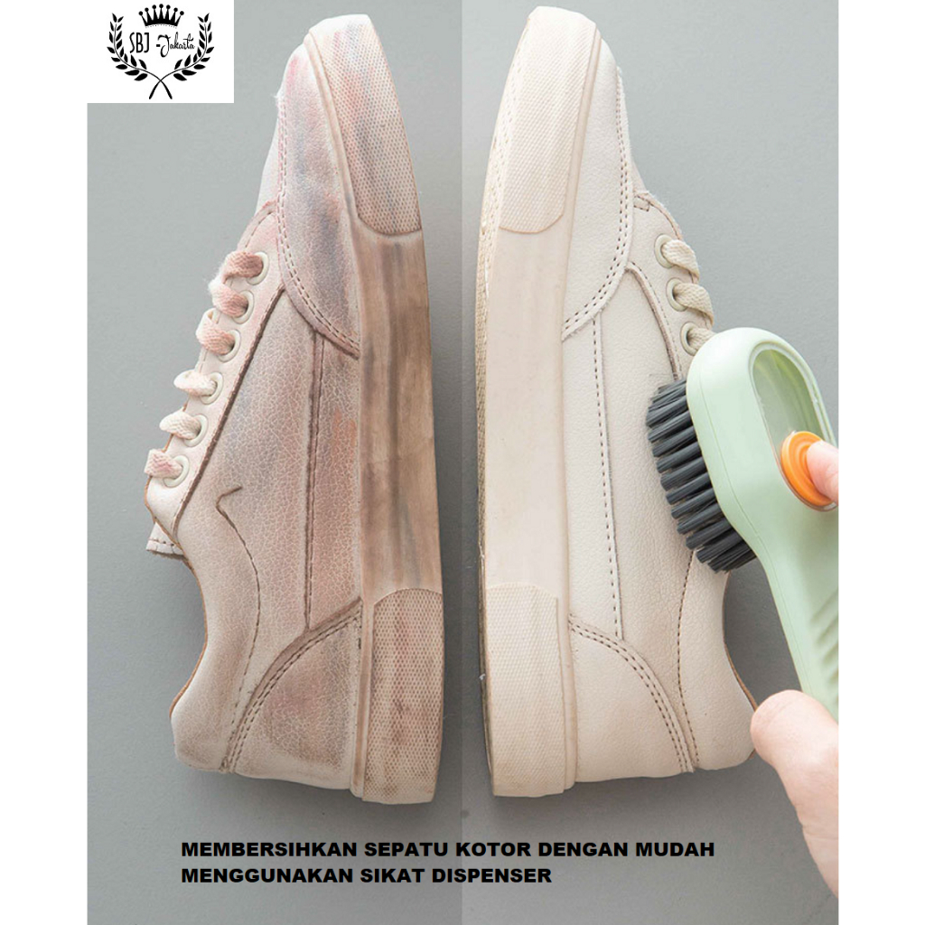 Sikat sepatu multiguna pembersih sepatu pakaian dgn tempat dispenser cair Sikat pakaian Cleaning Brush