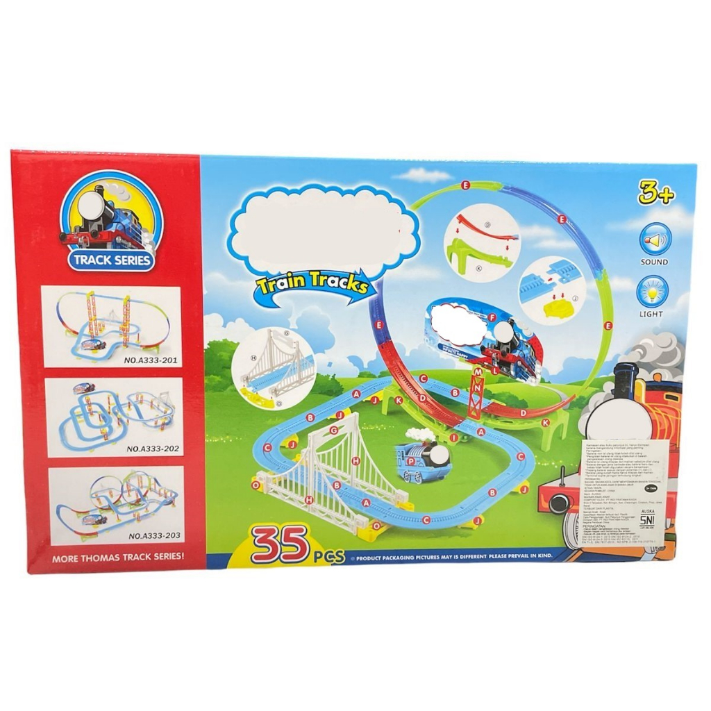 Mainan Kereta Api TRAIN &amp; THO MAS ISI 35PCS Train Tracks Roller Coaster