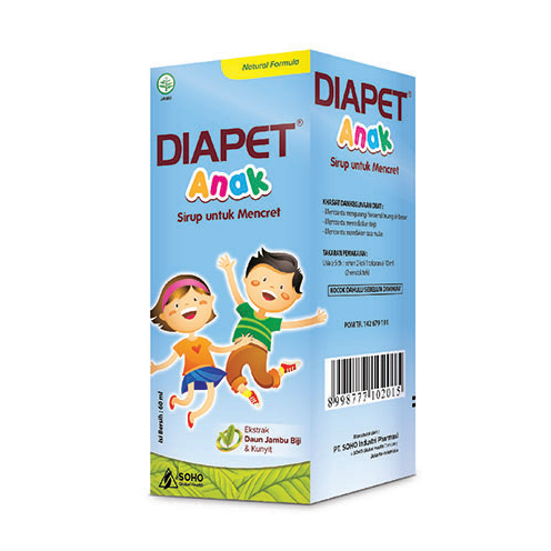 Diapet Anak Sirup 60ml Soho - Obat Diare Anak / Obat Mencret Anak