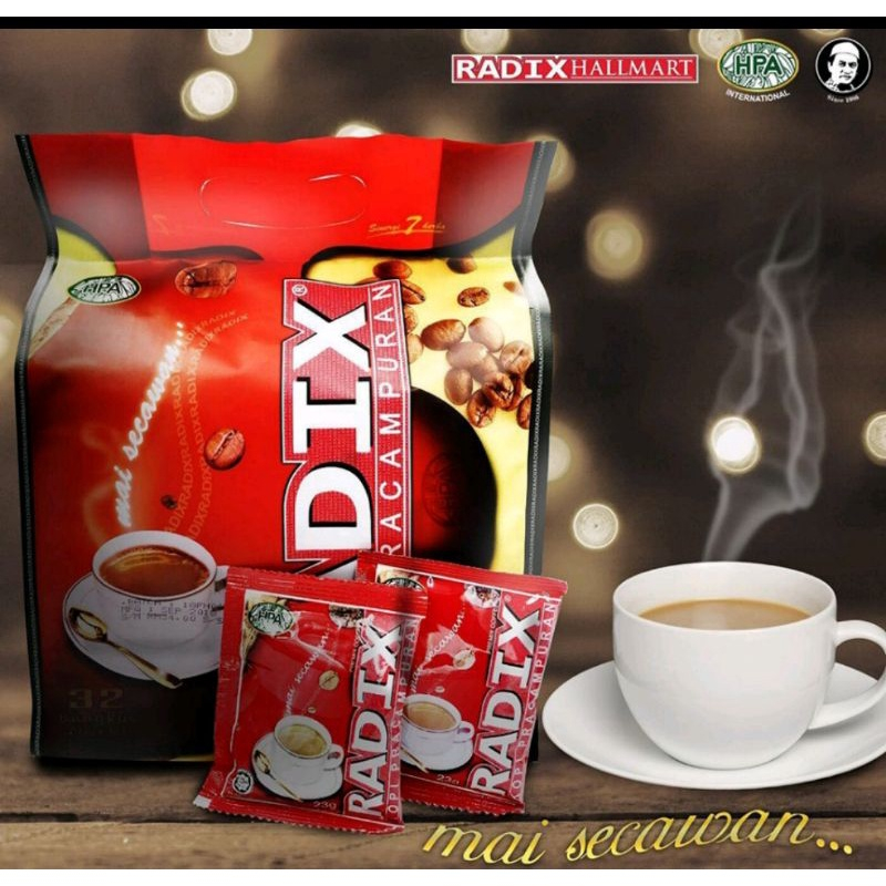 

kopi Radix Malaysia / Radix Jumbo Isi 1 pouch = 32 sachet Melancarkan aliran darah -- Vit C mengekalkan Awet Muda. -- Menyembuhkan bisul & jerawat -- anti oksidan, anti bakteri & anti virus