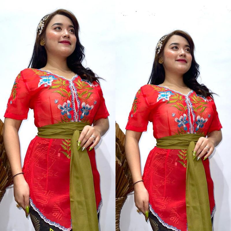 Kebaya Bordir Kimono||Kebaya Sifon Bordir