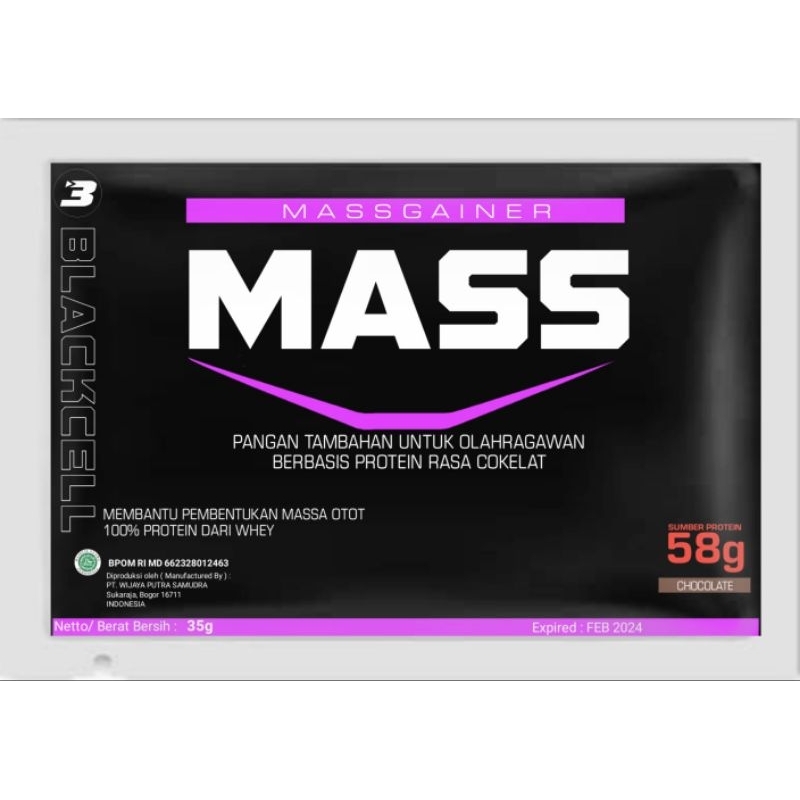 Bc Blackcell Mass Gainer Sachet Gain Mass Penambah Berat Badan