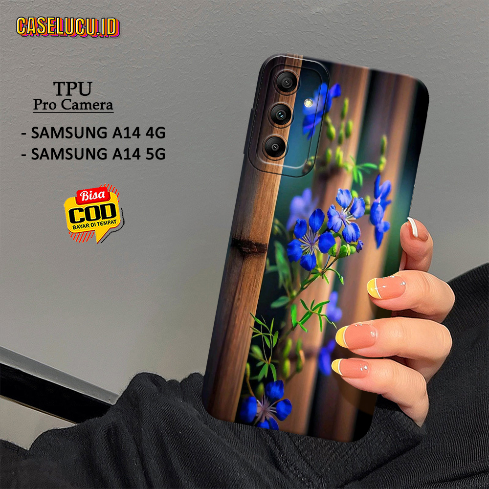 Casing Hp Samsung Galaxy A14 5G / A14 4G Terbaru - Fashion Case Bunga - Case Hp Samsung A14 5G / A14