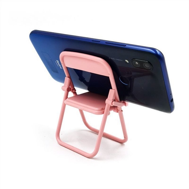 Stand Holder HP Model Kursi Lipat / Holder Smartphone Model Kursi Macaron