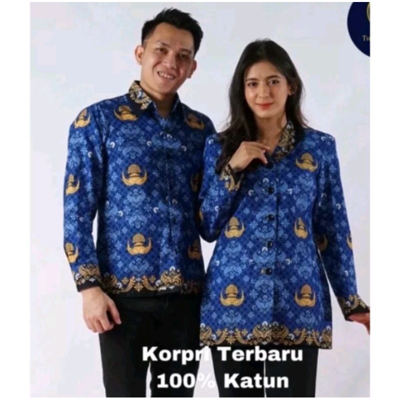 batik korpri terbaru 2023 wanita//baju korpri terbaru pria