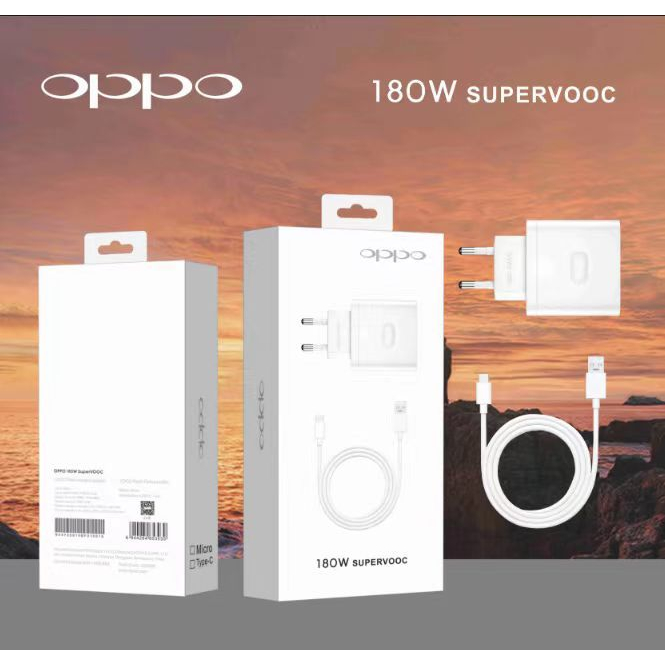 Charger TC Ori100 Oppo 180w Support super Vooc Micro Type-C daya besar kualitas terbaik bisa buat semua hp BY SMOLL