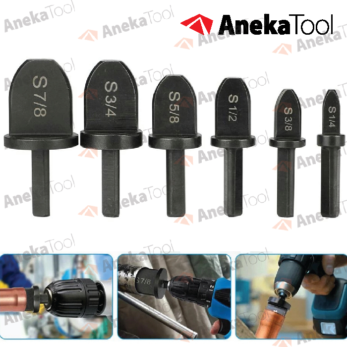 Alat Perbesar Pipa Tube Expander Pipe Expander Kuningan Tembaga 6 Pcs Peralatan Pemasangan AC