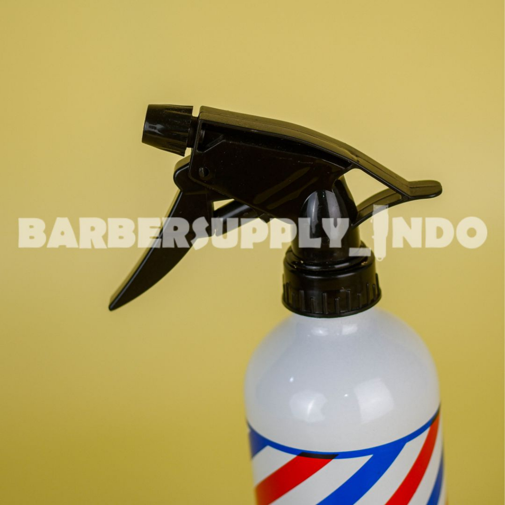 BOTOL SEMPROTAN AIR ALUMUNIUM MOTIF BARBERPOLE 500ML