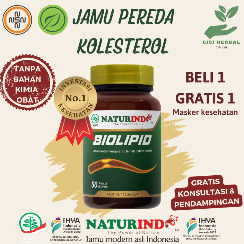 Biolipid Obat Herbal Kolesterol Naturindo