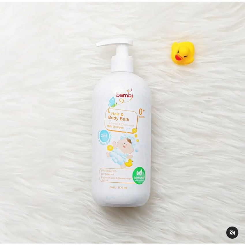 BAMBI Hair and Body Bath 450ml sabun mandi dan shampoo bayi