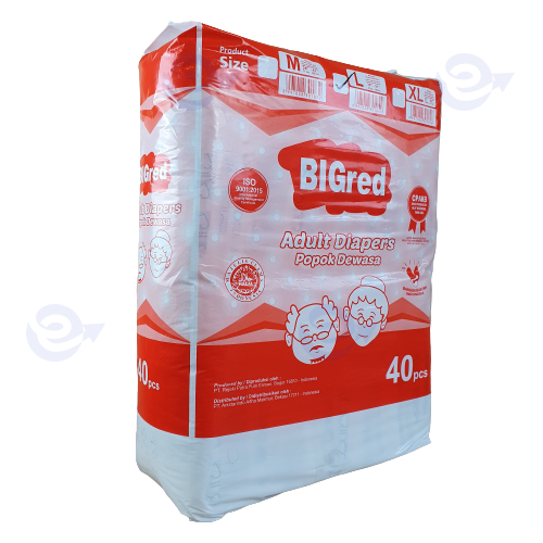 BIGred Adult Diapers Popok Dewasa model Perekat uk M L XL isi 40 pcs