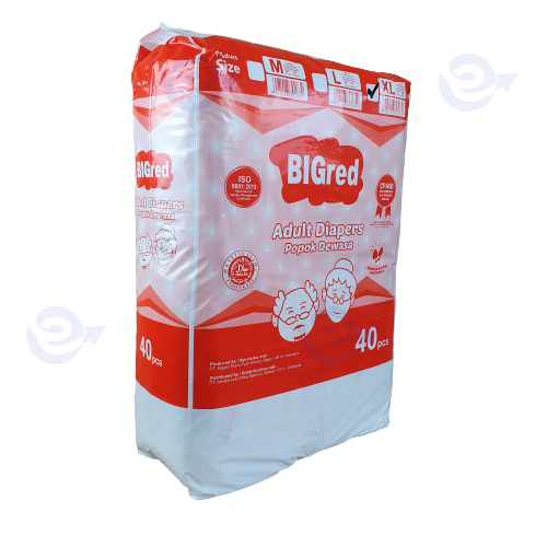 BIGred Adult Diapers Popok Dewasa model Perekat uk M L XL isi 40 pcs