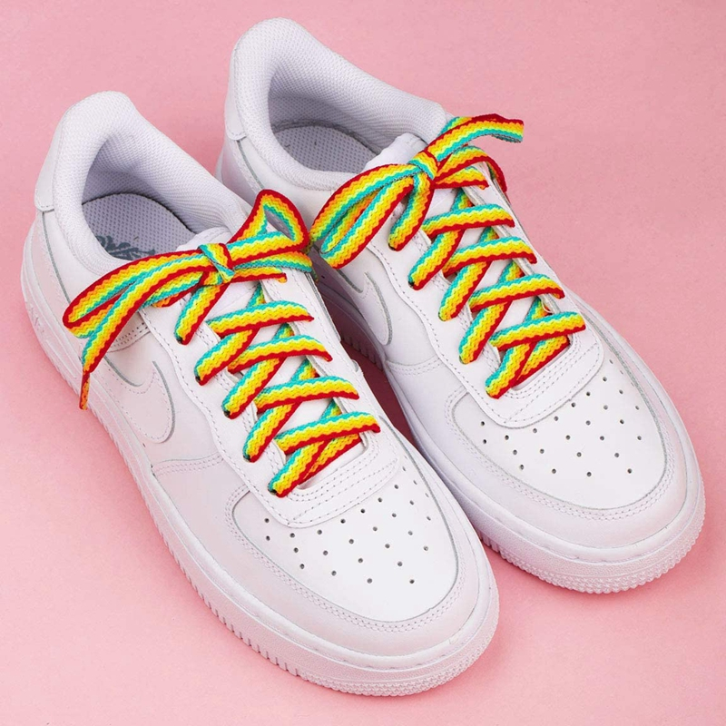 Tali Sepatu Sneakers Warna Warni Rainbow