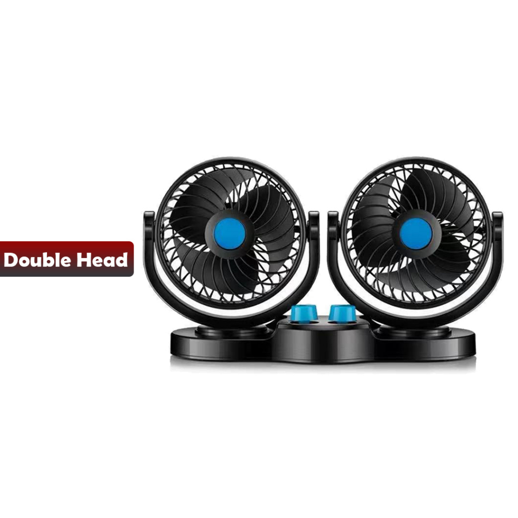 Kipas Angin Mobil mini Double-Headed Fan Aksesoris Mobil Interior YOYOSOO