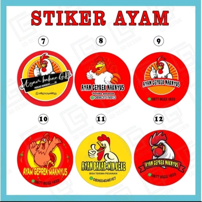 

STICKER Label aneka ayam