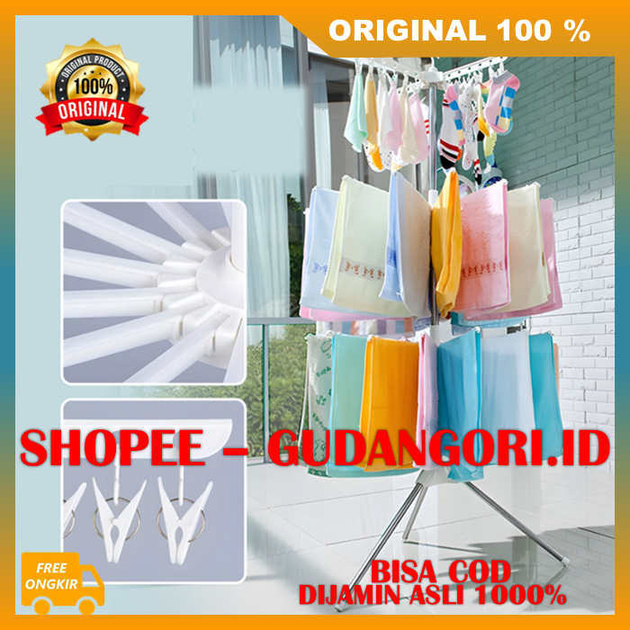 Rak Pengering Jemuran Berdiri Jemuran Baju Lipat Rak Jemuran Baju Portable Lipat ORIGINAL