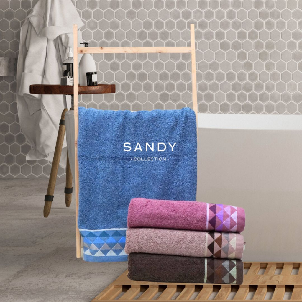 Handuk Mandi Katun Travel Dewasa Ukuran Larisa 50x100cm dan Laras 70x135cm - Sandy Collection