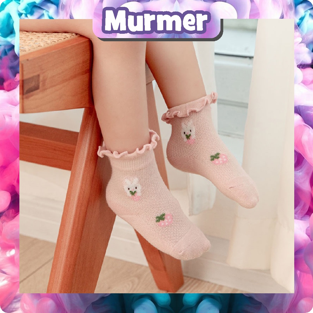 MurmerOfficial Kaos Kaki Anak Bayi Balita Bunga Sock Anti Slip Unisex 0 3 tahun KK082