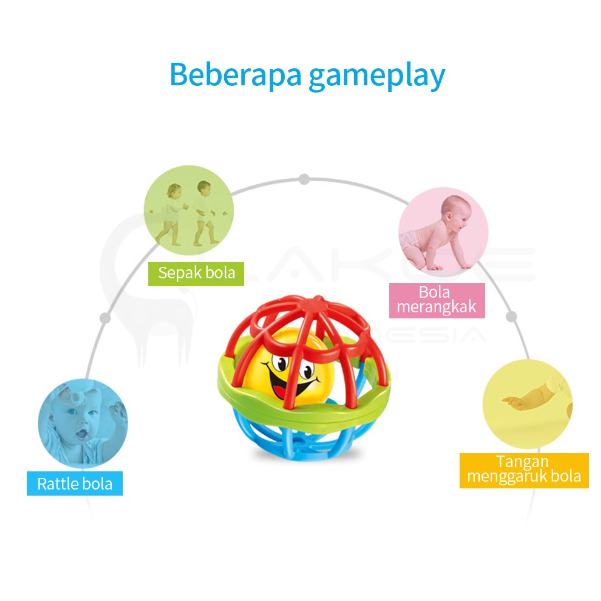 Mainan Kerincingan Bayi Bahan Karet / Baby Teether Rattle Stick / Mainan Gigitan Bayi (BPA FREE)