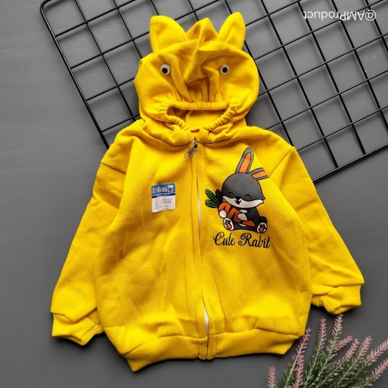 Jaket mantel bayi bunny lucu 3-12 bulan