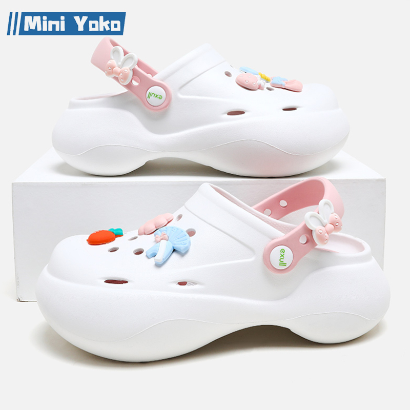 Mini Yoko Sandal Jelly Wanita Baim Wedges Import Lucu Sendal Baim Tinggi 2023 Kesehatan EVA Sandal Kodok Crocs Original Murah