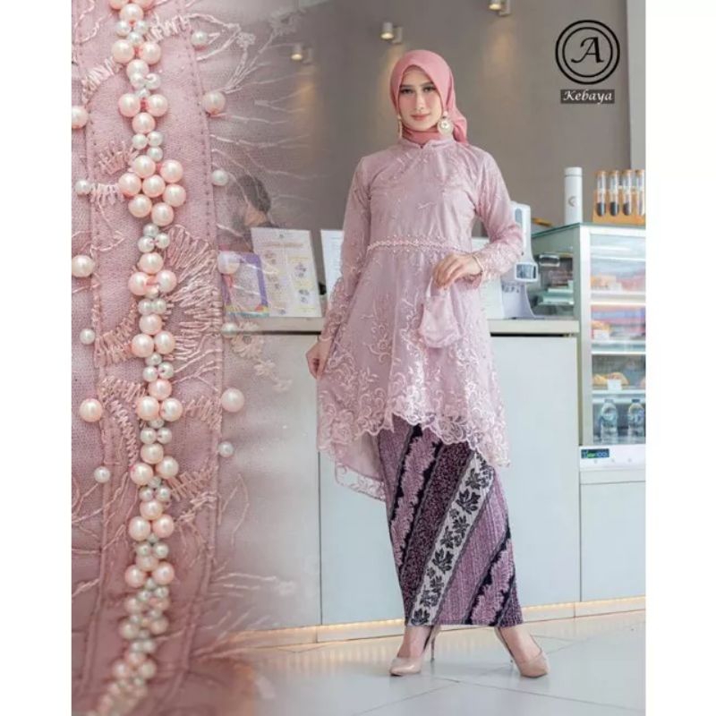 tunik lesty kejora lesti-tunik Wanita Brukat Kebaya Modern -Setelan Tunik-kebaya pesta-kebaya tunang