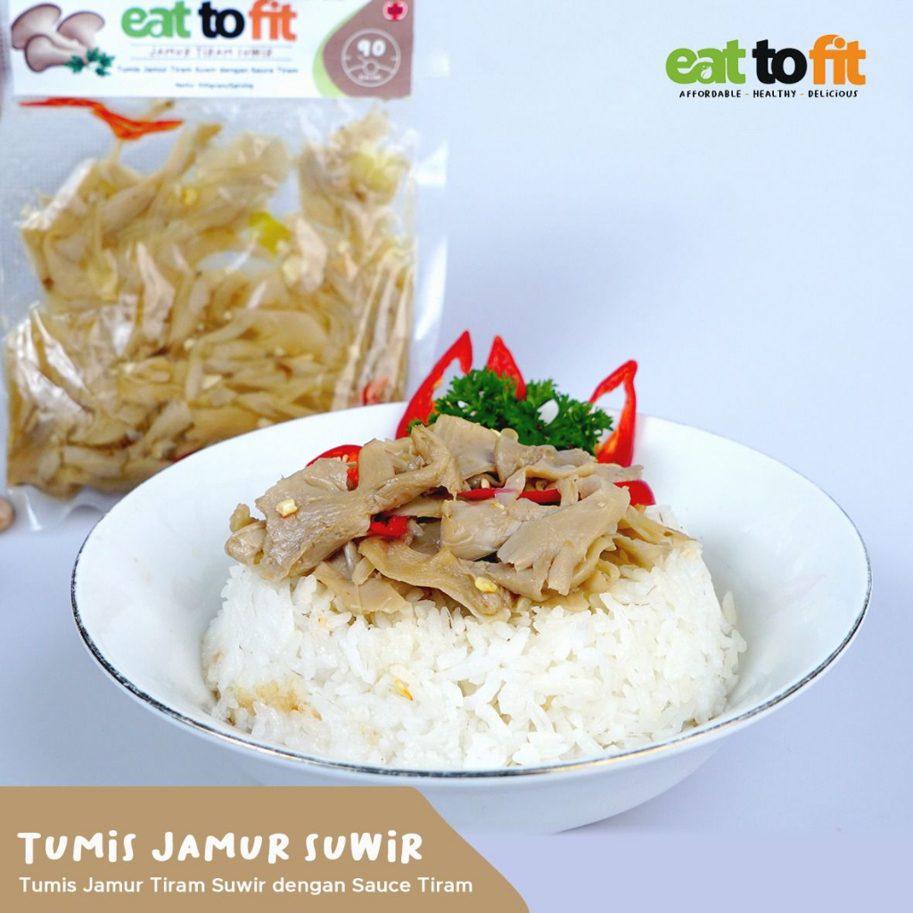 Tumis Jamur Suwir Frozen Food Makanan Sehat Eat To Fit - 100gr
