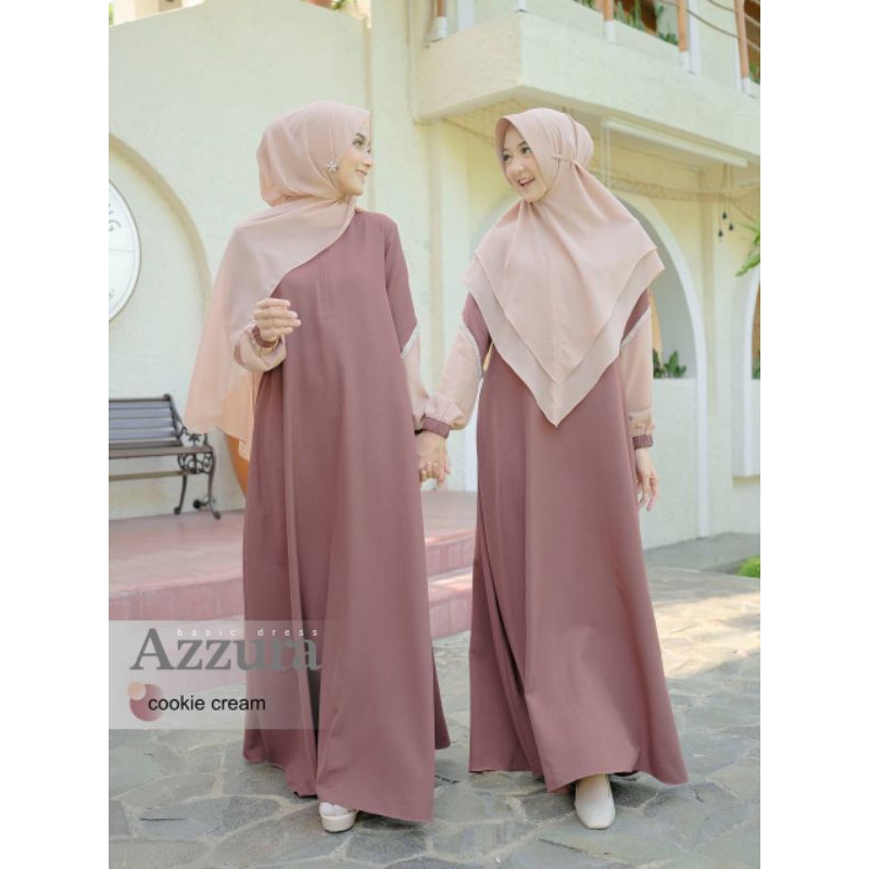 SUDAH PESANAN‼️Gamis Perempuan Dewasa Azzura Basic Dress by Kyra Daily Wear