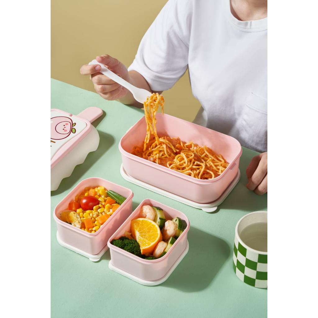LUNCHBOX//KOTAK MAKAN PERSEGI DUA TINGKAT KD6363
