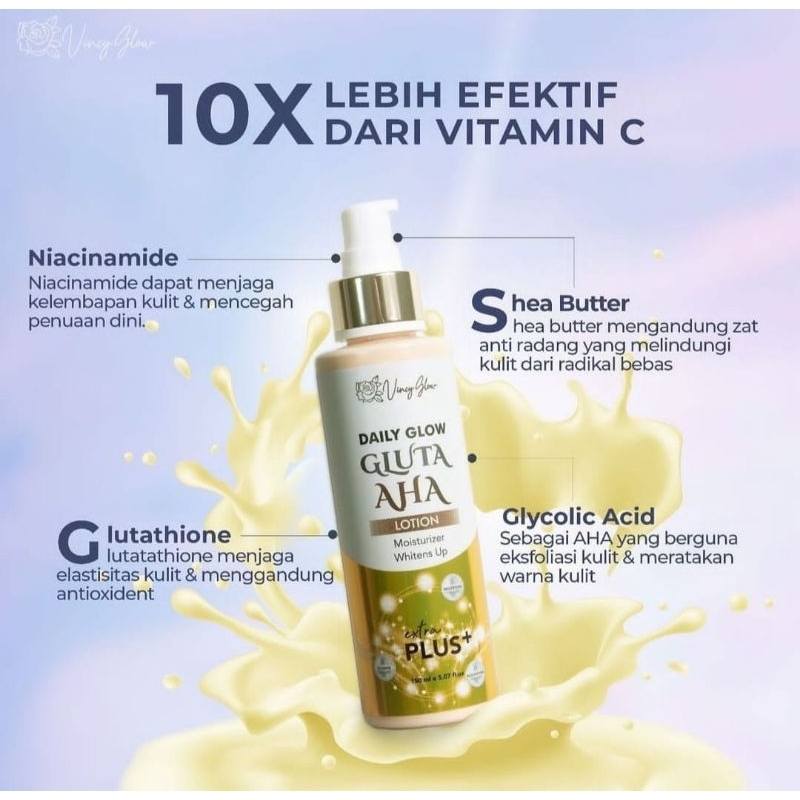 Lotion gluta aha vincy glow