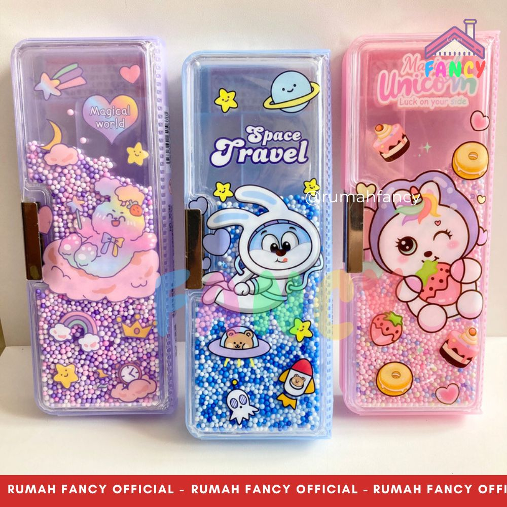 

[FREE DUS + BUBBLE] Kotak Pensil Magnet PREMIUM / Tempat Pensil Xiao Ling Jing + mainan styrofoam gabus 35285 / 35287/ Pensil Case Magnet Styrofoam Cute Bunny Kelinci Astronout Lucu Unik Murah