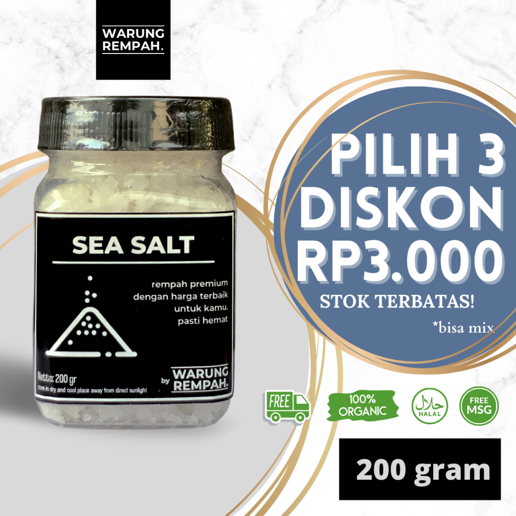 

Bali Kusamba Sea Salt Garam Kusamba Bali Original Tanpa Yodium Rasa Umami Alami