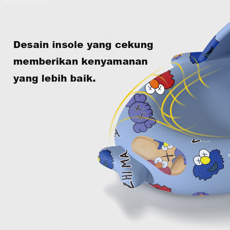 2023 KOMIN-Sandal Hiu Sendal Shark Dewasa Sesame Street Sandal Rumah Eva Lembut Ringan Nyaman Sandal Pasangan Korea Selatan Dalam Kamar Mandi SIZE 36-45