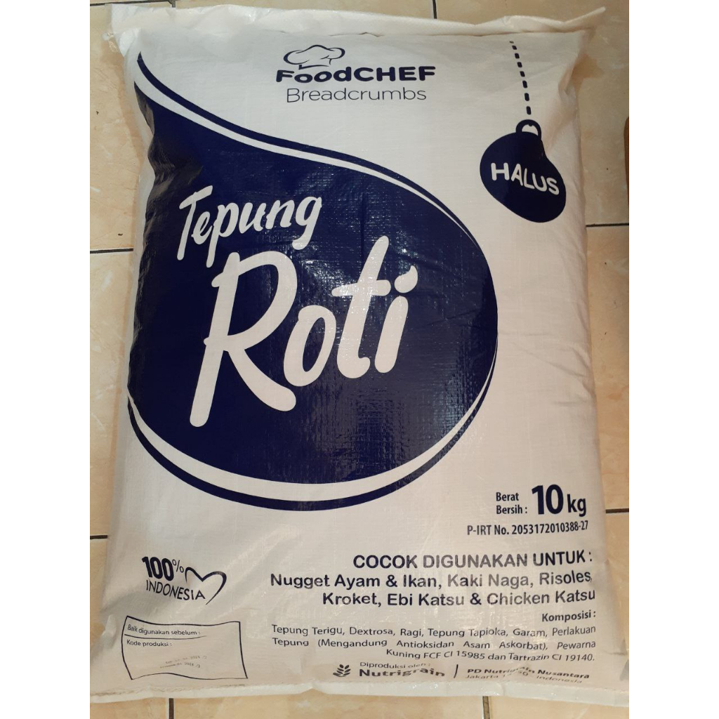 

Tepung Roti Breadcrumb Panir Panko Mix Halus Food Chef 10kg