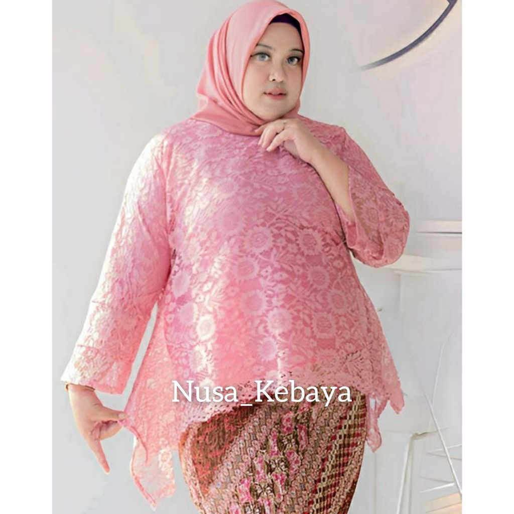 atasan brukat JUMBO-kebaya brukat jumbo premium/kebaya jumbo ld 130/kebaya brukat jumbo ld 130/kebaya brukat jumbo modern/kebaya brukat jumbo hijau/ /kebaya moderen  warna hijau