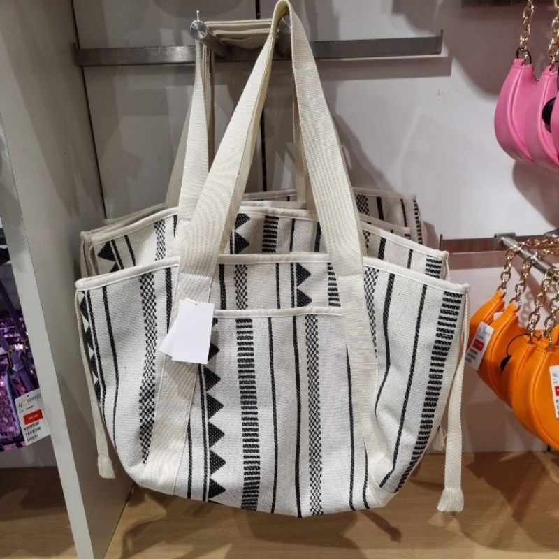 Tas Tote bulu easy peezy H&M JASTIP jasa titip hnm