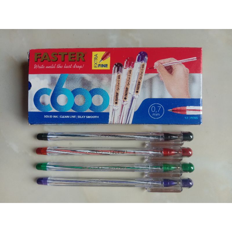

Ballpoint / Bolpoin Faster C-600 0,7mm Warna Hitam (2 Pcs) Murah