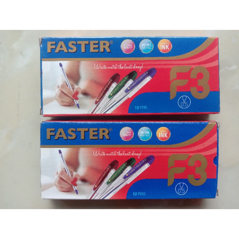 

Ballpoint / Bolpoin Faster F3 0,5mm Warna Hitam (2 Pcs) Murah