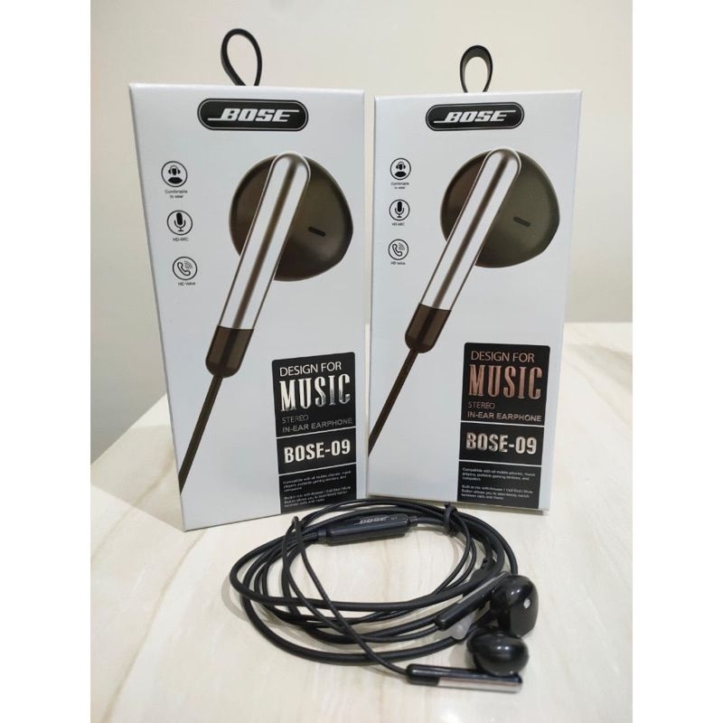 Hf Handsfree Headset Bose-09 Super Bass Suara Bagus