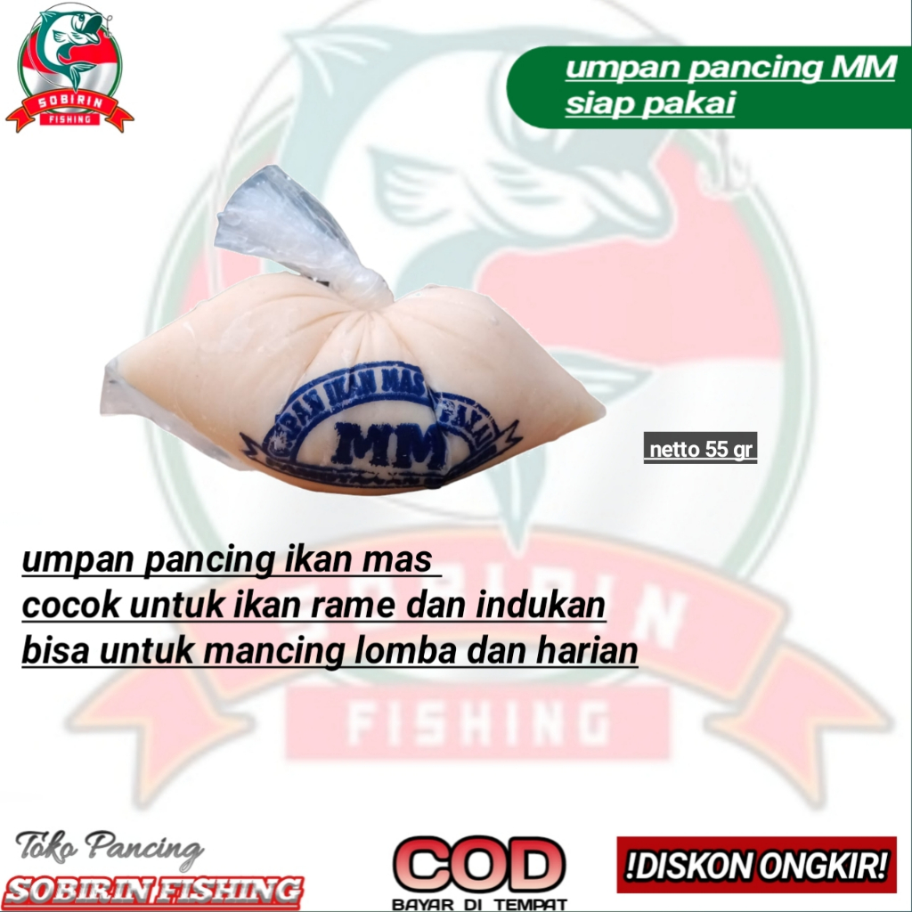 Umpan ikan mas mm siap pakai cocok untuk ikan rame dan indukan