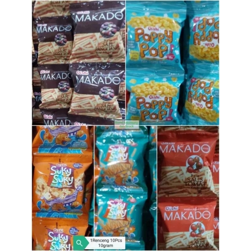 

Oishi Suky Suky Makado Poppy Pop All Varian 1Renceng isi 10Pcs 10gr