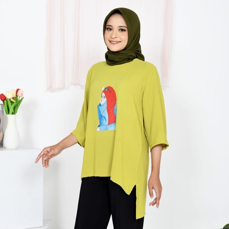 Atasan New  SAIRA BLOUSE SABLON  Big Size ukuran L XL XXL 3XL 4XL