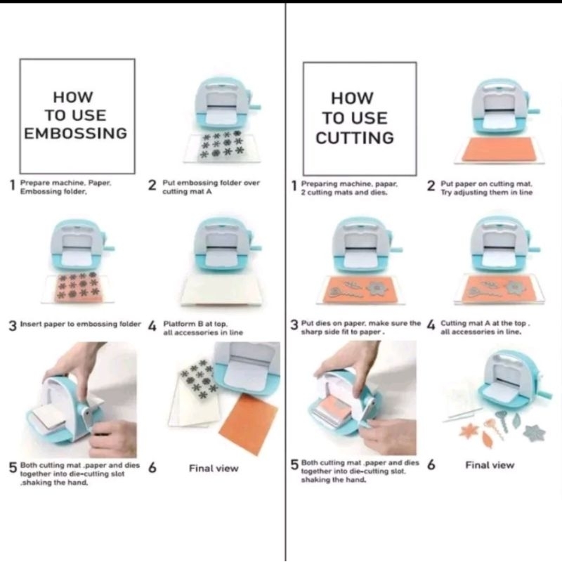 Kamei Mini Die Cutting Machine Emboss kit Scrapbook Craft Free Dies Gift