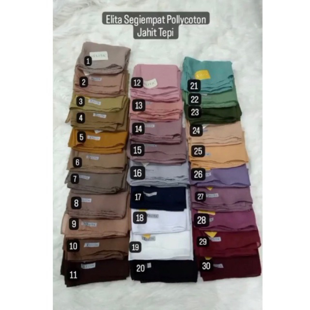 Jilbab Elita Segiempat Pollycotton